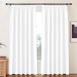 PONY DANCE Thermal Curtains Lining White 90x90 Two Panels Pencil Pleat