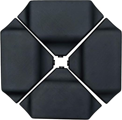 Amazon Com Abba Patio 4pcs Offset Umbrella Base Plastic Cantilever Base Weights Plate Set Dry Or Wet Sand Filled Umbrella Base For Cantilever Offset Patio Umbrella 260lb Black Garden Outdoor