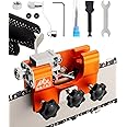 NBTA2 Chainsaw Sharpener Tool with Tungsten Burr and Waterproof Storage Bag, Chainsaw Sharpening Jig Kit for 8-22 inches Chain Saws, Portable Hand Crank Chain Saw Blade Sharpener