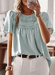 Falechay Womens Summer Tops Solid Blouses for Women