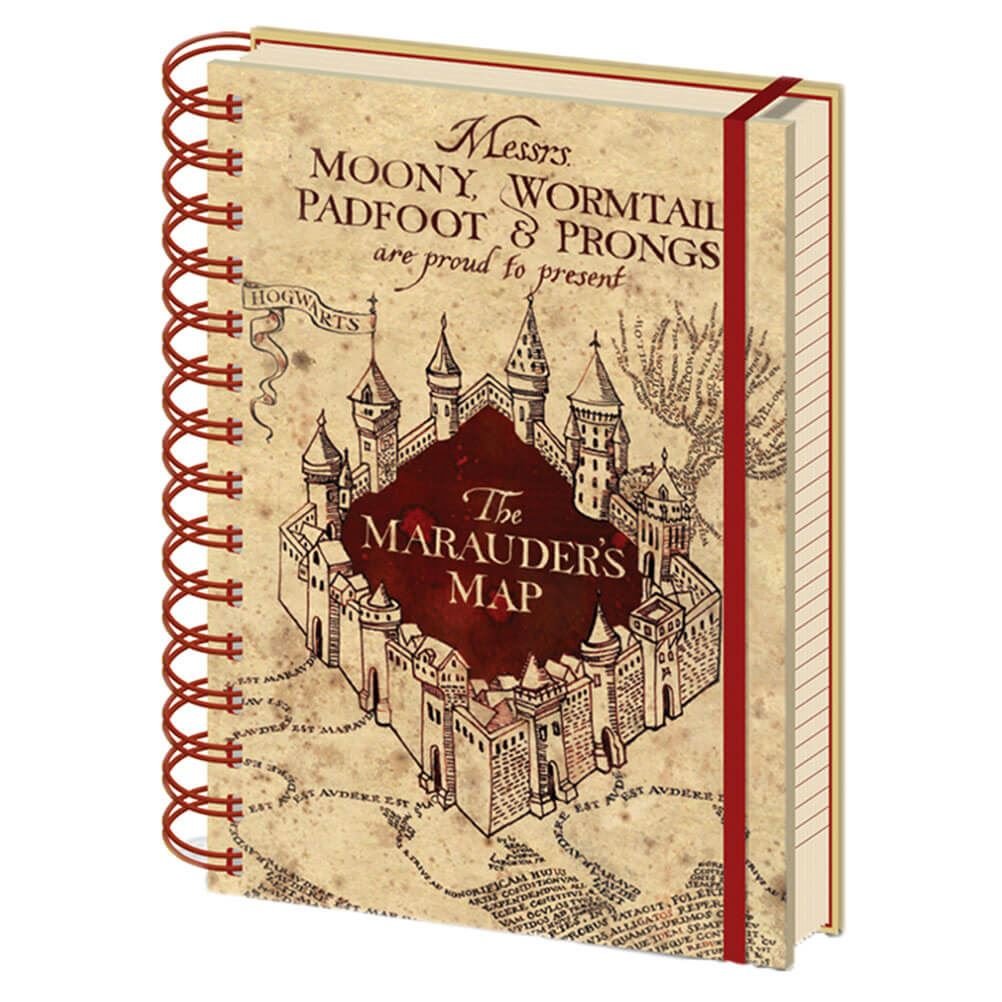 Pyramid International HARRY POTTER A5 Lined Wiro Notebook The Marauders Map - Official Merchandise