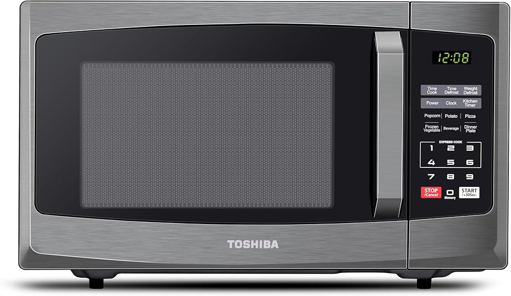 Toshiba 800W 23L Microwave Oven - Digital Display, Auto Defrost, Black