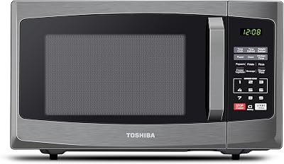 Toshiba 800W 23L Microwave Oven - Digital Display, Auto Defrost, Black