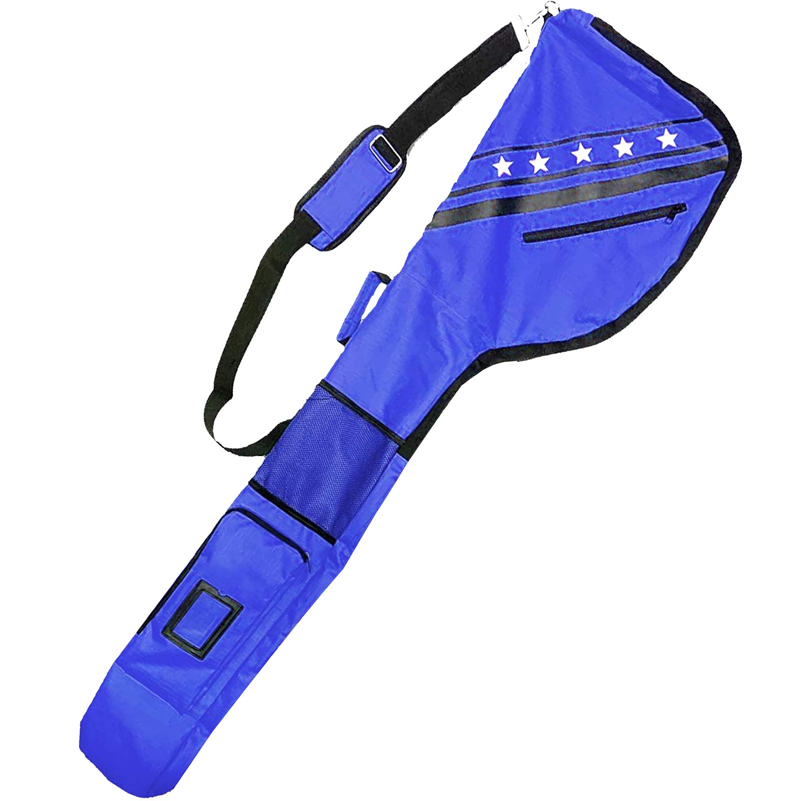 Golf Sunday Carry Bag for Men Women Lightweight Driving Range Zippered Waterproof, Golf Club Carry Case Travel Bag 49" Holds Up to 10 Clubs Portable Foldable (Blue)