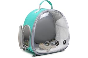 Hcupet Small Animal Carrier Backpack Space Capsule Bubble Window Carrier Backpack for Lizard Guinea Pig（Green）