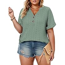 VISLILY Plus Size Tunic Tops for Women XL Cute Comfy Tee