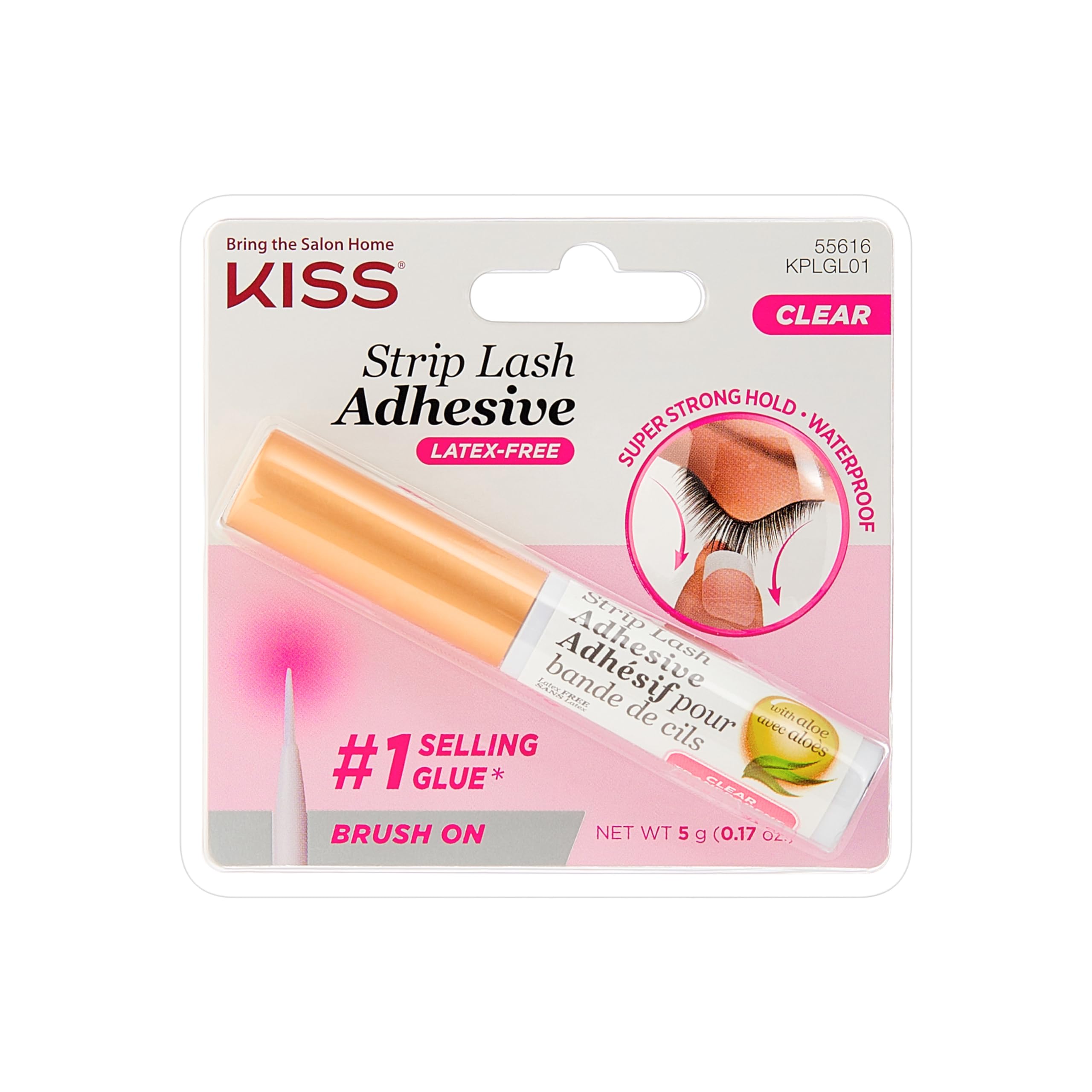 KISS 24 Hour Strip Eyelash Adhesive – Clear