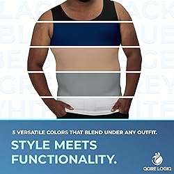 QORE LOGIQ Gynecomastia Compression Shirts for Men