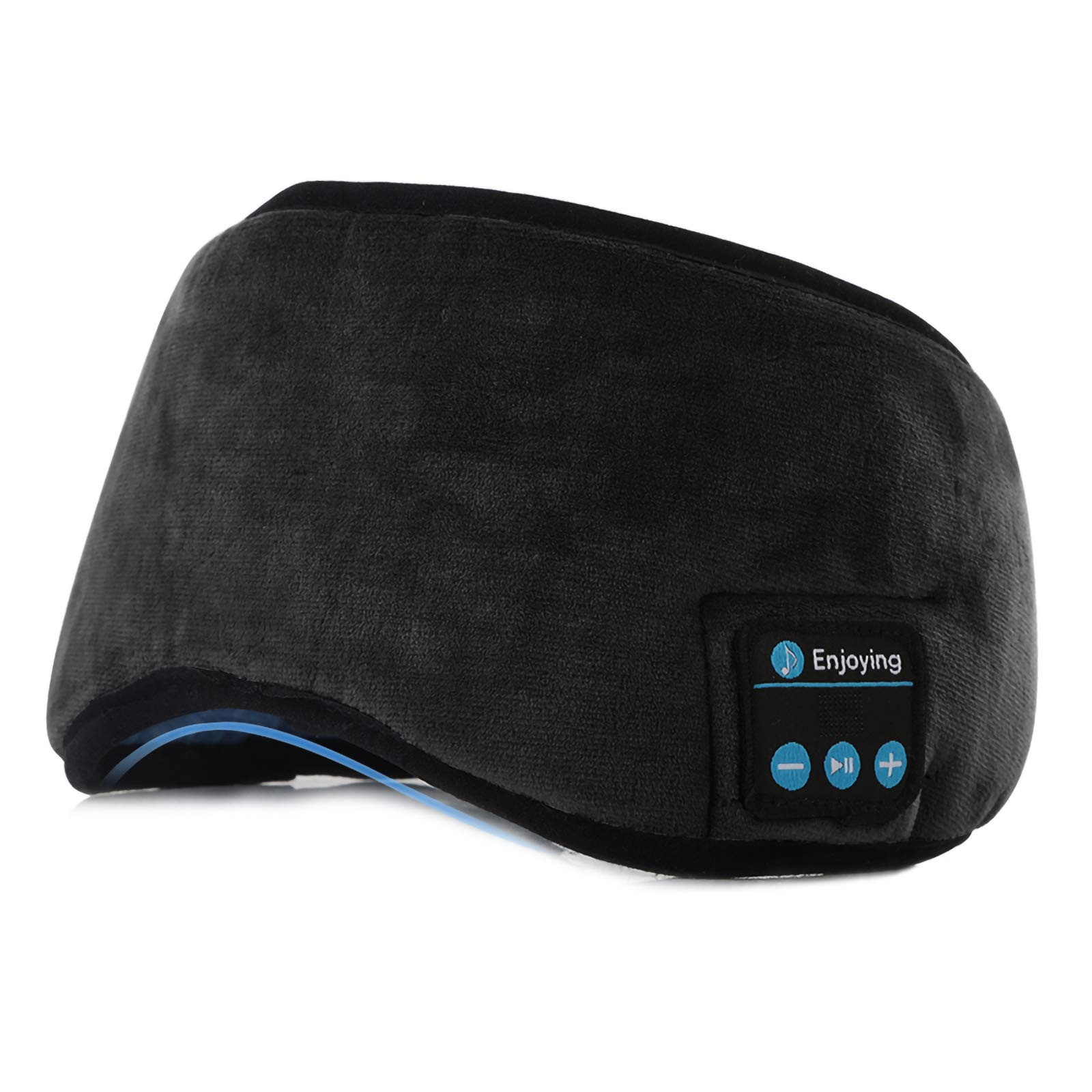 Jinxuny Bluetooth Sleeping Eye Cover Headphones Sleeping Travel Music Eye Cover Wireless Washable Sleep Cover Ultra Comfortable Eye Cover with Earphone for Man Woman Sleeping