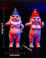 Senders Garden Gnome 2Pcs Naughty Funny Resin Statue Outdoor Lawn Decor view 3