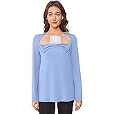 Deyeek Chemo Shirts for Women with Dialysis Port Access 2 Side Zippers Long Sleeve Shoulder Post Surgery Shirt