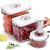 LiveFahio 3-Pack Vacuum Seal Containers, Airtight Food Storage with Pump & Strainer | Leakproof, BPA-Free for Meal Prep, Leftovers, Marinating - Keep Fresh Longer