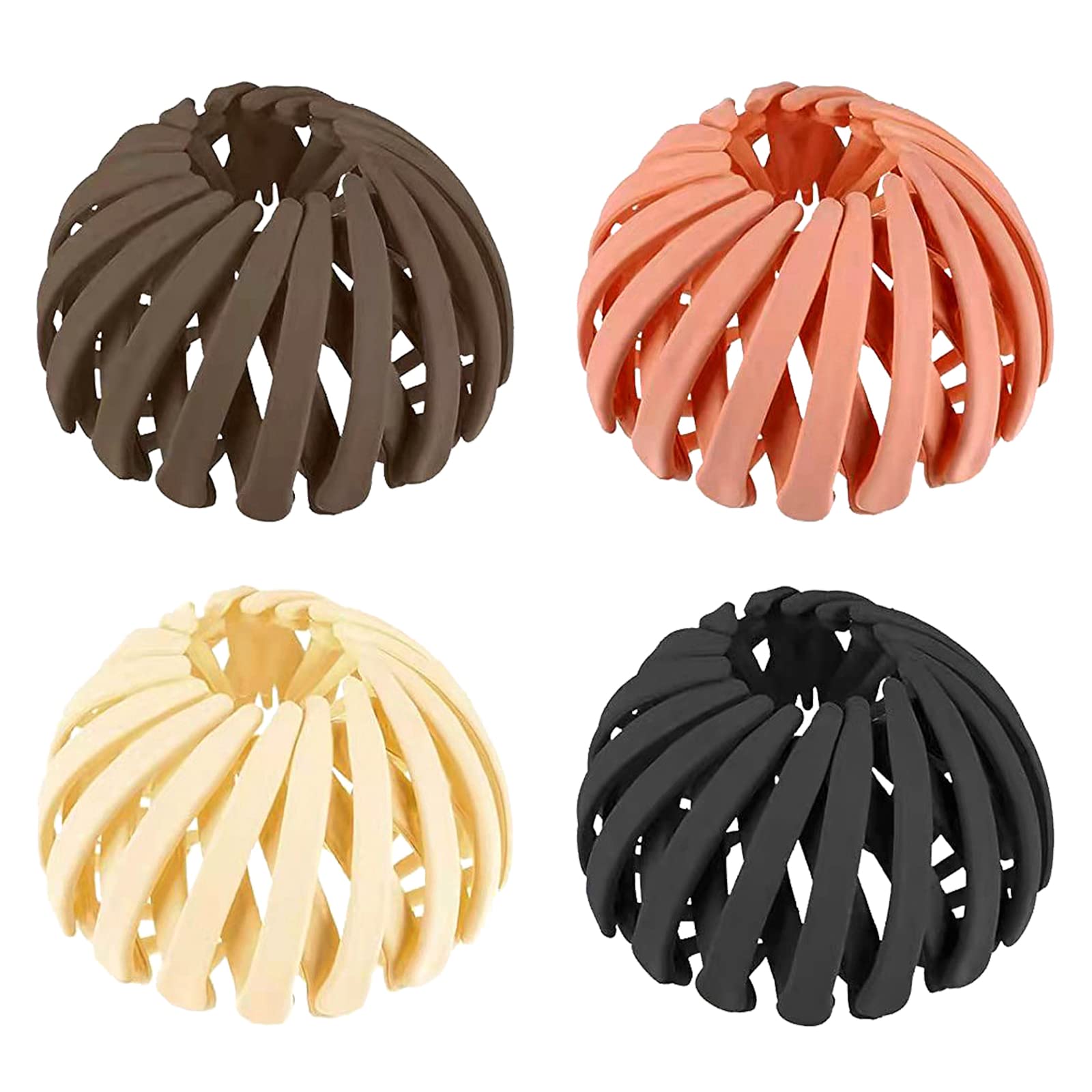 RONGYI Bird Nest Hair Clips, Pack of 4 Vintage Bird Nest Hair Clips, Versatile and Expandable, Bird Nest Shaped Hair Accessory, Hair Styling, Four Colours — image 1