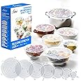 Aokinle Reusable Premium Silicone Stretch Lids for Food Storage,14 Packs With 7 Different Sizes, 100% Food Grade Silicone Microwave Cover,Silicone Covers For Bowls, Cans, and Round Container
