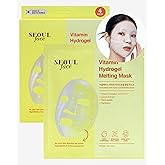 DERMAL Vitamin Hydrogel Melting Mask (4 Pack) - Korean Overnight Brightening Gel Face Mask with Vitamin Complex - Dark Spot & Dullness Care for Glassy Skin - K-Skincare Ritual