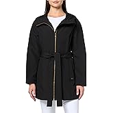 Tommy Hilfiger Women's Belted, Hooded Softshell Raincoat