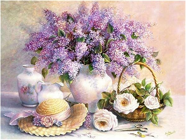 Vizuarts Diamond Painting Kit DIY Diamond Painting Flowers Diamond