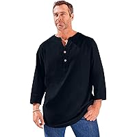 Amazon.com: KingSize Men's Big & Tall Gauze Lace-Up Shirt - L