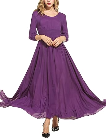 casual purple maxi dress