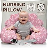 PILLANI Nursing Pillow, Breastfeeding Pillows for Enhanced Safety & Comfort for Mom & Baby, Removable Cotton Cover, Adjustable Waist Strap, Breastfeeding Essentials, Baby Registry Search