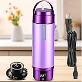 Vacuum-Insulated Portable Electric Kettle,Miicasa Stainless Steel Tumbler Small Electric Kettel,Travel Water Boiler with 6 Temperature and Auto Shut-Off Boil Dry,16oz