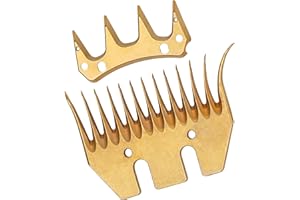 NAOEDEAH Sheep Shears Blades Sheep Clippers Replacement Blades for Electric Wool Comb Cutter Clipper Scissors Blade for Sheep Alpacas Goats and More (Curved 13-Tooth)