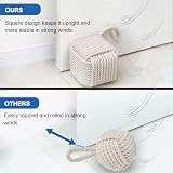 Marwood Nautical Rope Knot Door Stop Beige 2kg 13cm Square Sailor Knot view 5