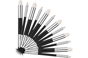 WELECOM 6Pcs Artist Blending Sponge Pen Double Headed Washable Rubbing Sponge Brush Dual Tip Sketching Wipe Pen Reusable Drawing Art Blenders Tools for Artist Student Charcoal Powder Drawing Correcting (6)