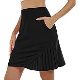 MoFiz Women's 20" Knee Length Golf Skorts Athletic Skirts Summer Casual Active Workout Sports Tennis Skirt with 4 Pockets