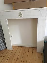 Kaminumrandung Shabby Antik weiss Kaminkonsole SHABBY CHIC Dekokamin