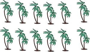 Palm Trees with Coconuts Cake/Cupcake Toppers - 12 pcs by Bakery Supplies
