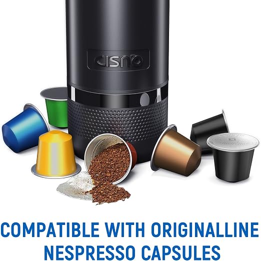 Libre de BPA Compatible con Las Capsulas Nespresso Cafetera de Viaje al  Aire Libre Un Botón de Operación CISNO Maquina de Espresso Portátil Hierve  Agua a 15 Bares de Presión Hogar y
