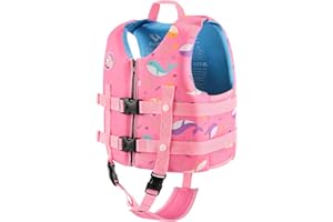 Pottwal Swim Vest for Kids - Swim Jacket for 1-2 Years (24-33LBS) - Buoyancy Aid Made of Neoprene & EPE - with Adjustable Crotch Strap