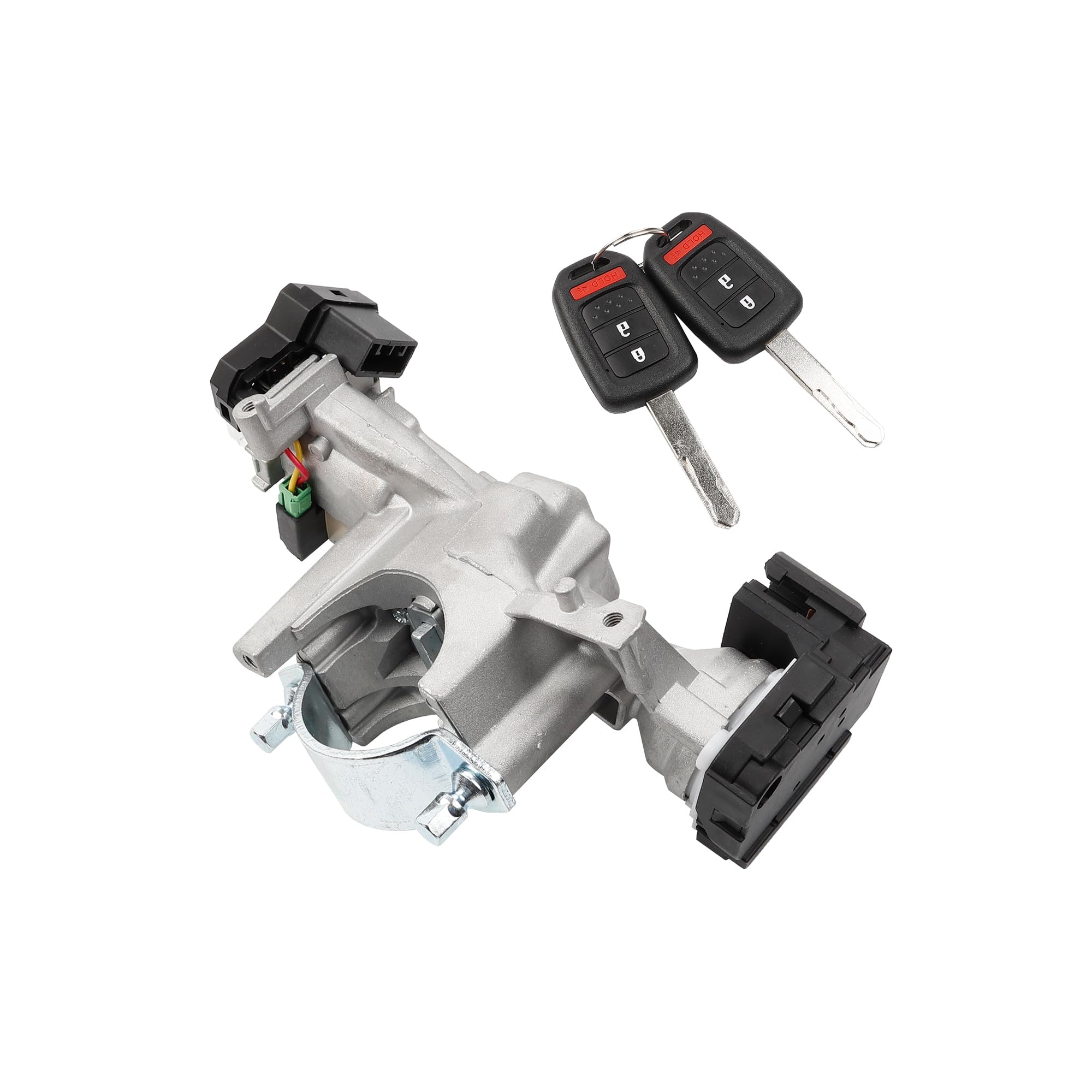 Photo 1 of Dasbecan 39730-T2A-A0 Ignition Switch Lock Cylinder Housing Assembly with 2 Remote Key (with chip) Compatible with Honda Accord 2013 2014 2015 2016 2017 2.0L 2.4L 3.5L Replaces# 39730-T2A-A1