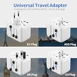 hotimy Universal Travel Adapter Worldwide USB C 2A Dual 10A Fused All in One UK view 2