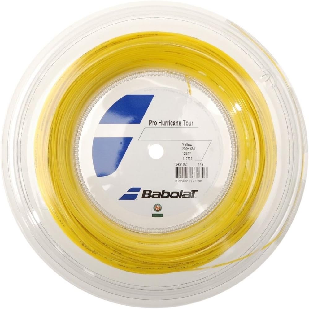Babolat RPM Hurricane 17 (1.25mm) Yellow Tennis String – 660ft / 200m Reel