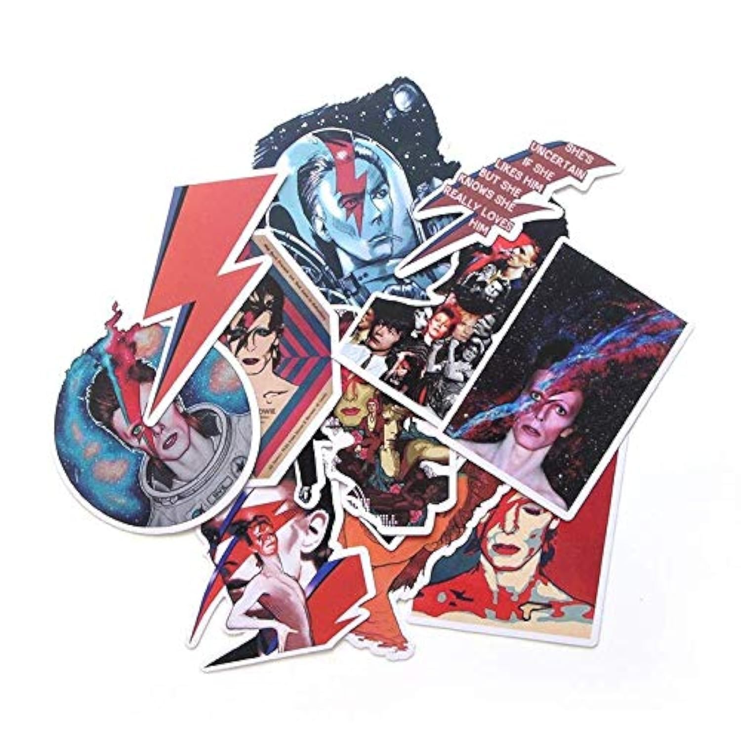 David Bowie Artwork Stickers. Skateboard, Laptop Decal 12pcs