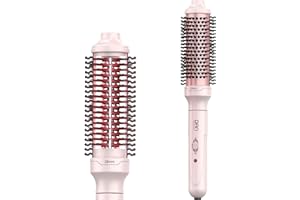 Thermal Brush,1.5 Inch Heated Round brush,Dual Voltage travel CurlingBrush, Ceramic curling brushs for Blowout Look,Non-Blowi