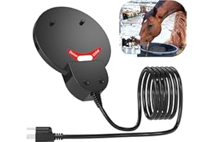 KNEOYR 500W De-icer Submersible Bird Bath Heater - Ideal for Livestock, Poultry, Horses, Cows, Birds, Chicken Waterers - Winter Use - Aluminum Cast for Efficiency