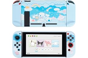 YOCORE Cute Slim Switch Protective Case Cover Dockable Protective Case Compatible with Switch,Anti-Scratch and Shock-Absorption Design Cover Skin-DEG Play Time