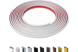 JSIWOTH Peel and Stick Trim Molding, 26.2 Ft D-Shape Baseboard Trim Flexible for Edges & Borders, Window & Door Frames, Backsplash, White(Paintable) Waterproof and Self Adhesive Trim