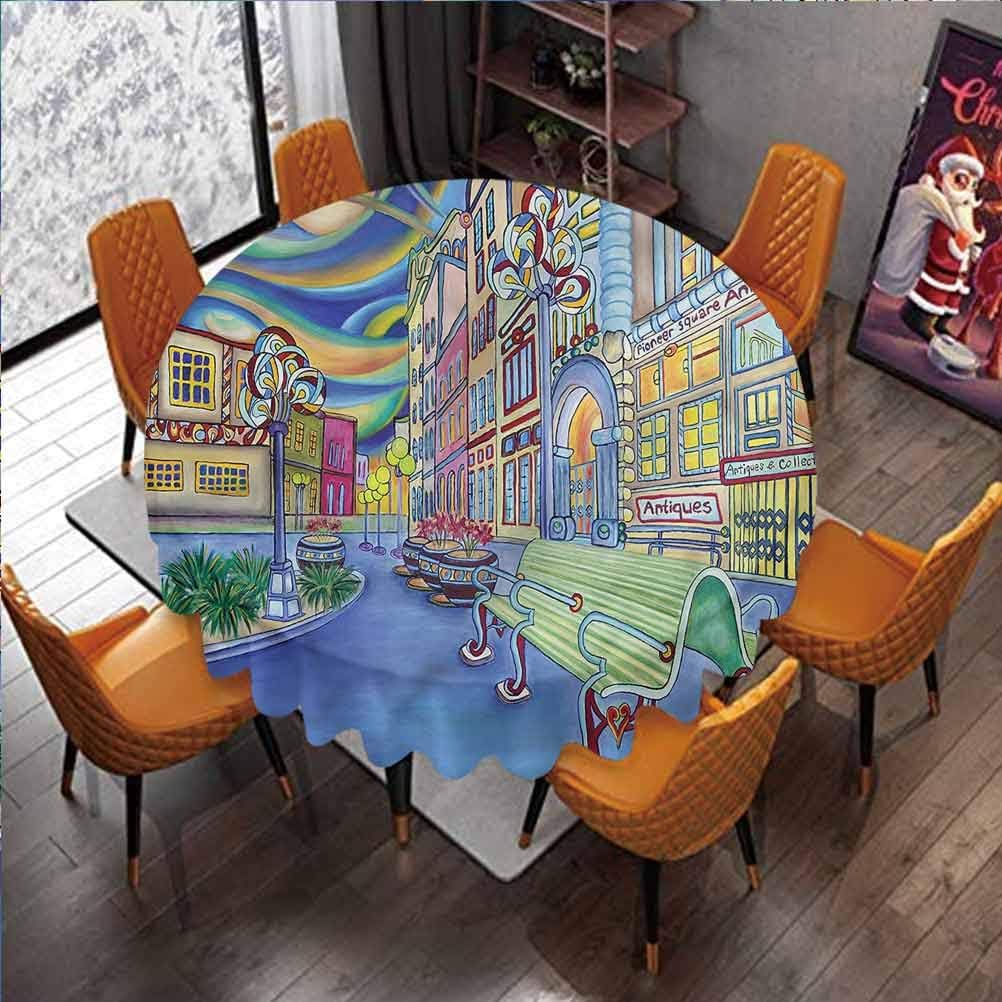 Holiday Round Tablecloth Abstract Special Occasions Or Dinner Parties Downtown Seattle Urban