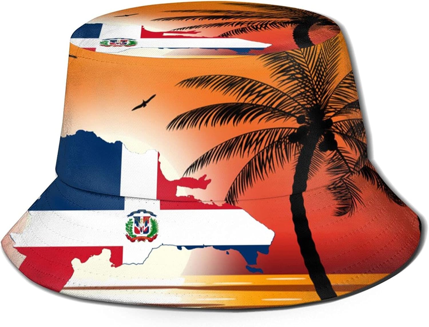 Amazon.com: Silhouette Palm Tree Dominican Republic Flag 3D Print ...