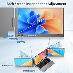 KYY Laptop Screen Extender, 14'' FHD 1080P USB-C
