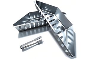 auisea Thickened Charcoal Basket with Mini Tong for 22 Inch Grill, Heavy Duty Steel for Even Heat Distribution, Less Charcoal & Long-Lasting Use, Confident Grilling Starts