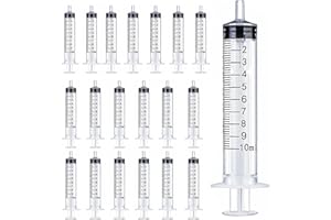 JIAYOUSHOT JIAYOU 20PCS 10ml/cc Plastic Syringe Without Needle,Individually Sealed,Suitable for Scientific Labs,Measuring,Watering,Refilling,Oil or Glue Applicator,Feeding Pets,Medical Student