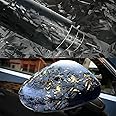 Forged Carbon Fiber Vinyl Wrap Self Adhesive Film, Matte Black Vinyl Wrap Bubble Free with Air Release Technology, Perfect for DIY Cars Motorcycle Protection (Black Forged Carbon, 1ft x 10ft)