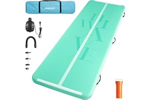 Hiwave Inflatable Air Gymnastics Tumbling Mat, Training Mats for jumps and training tricks,118/157"x 39"x1.9" Size Anti-slip Gym Mat