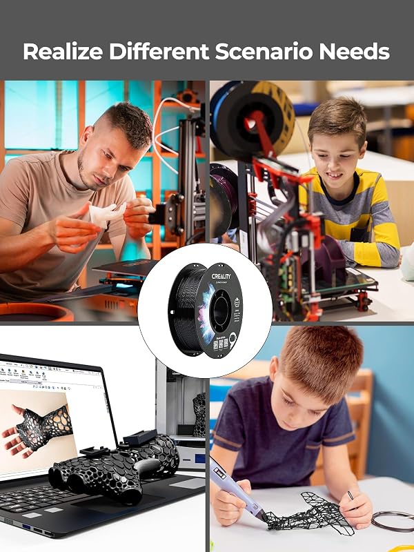 Filamento PETG de 1,75mm 4KG para impressão 3D, excelente dureza, alta precisão, inodoro e tóxico, à prova de humidade, filamento PETG brilhante de 1kg para impressora 3D