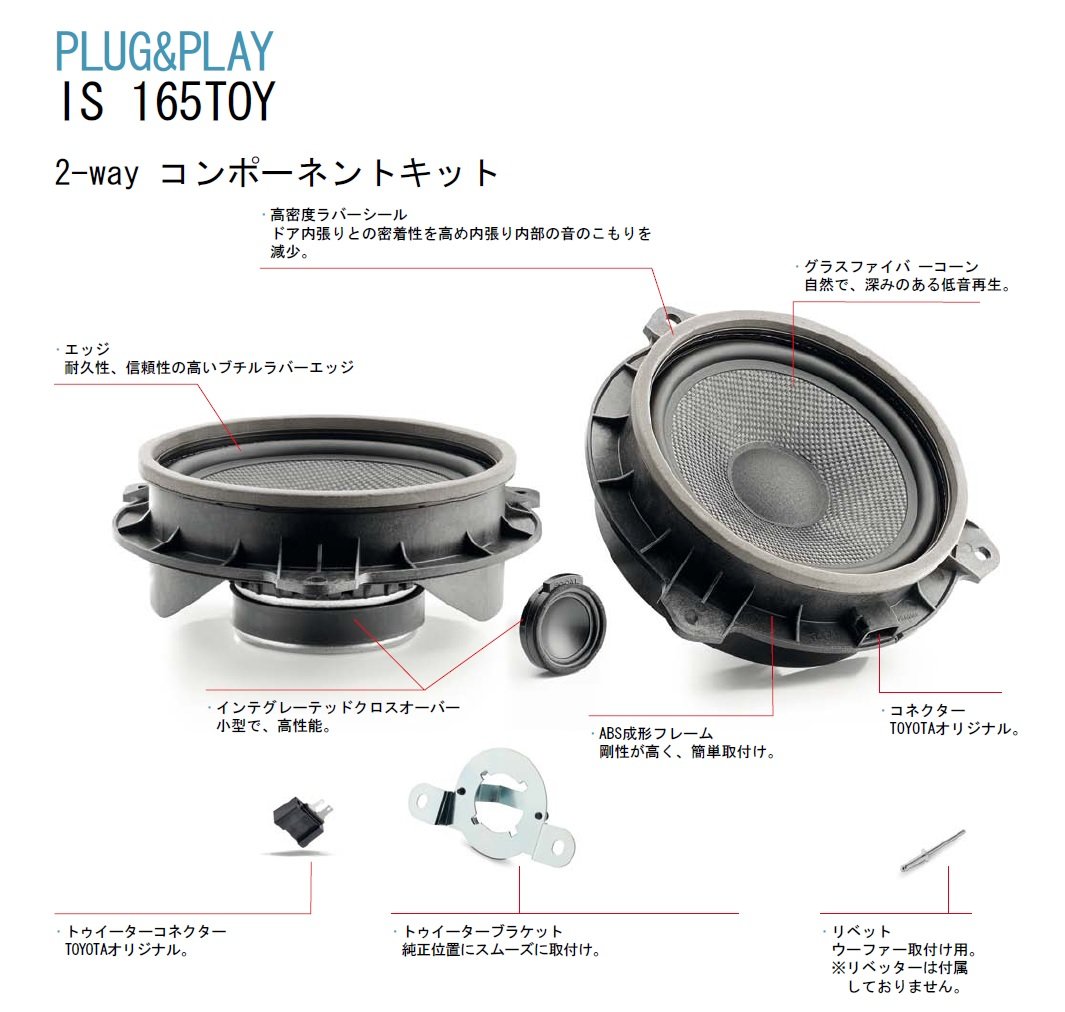高級品市場 Focal フォーカル 車載用スピーカー B019w943z2 165toy Is セパレート2wayスピーカーシステム 16 5cm Toyota車用 Plug Playシリーズ スピーカー Jurnal Ulb Ac Id